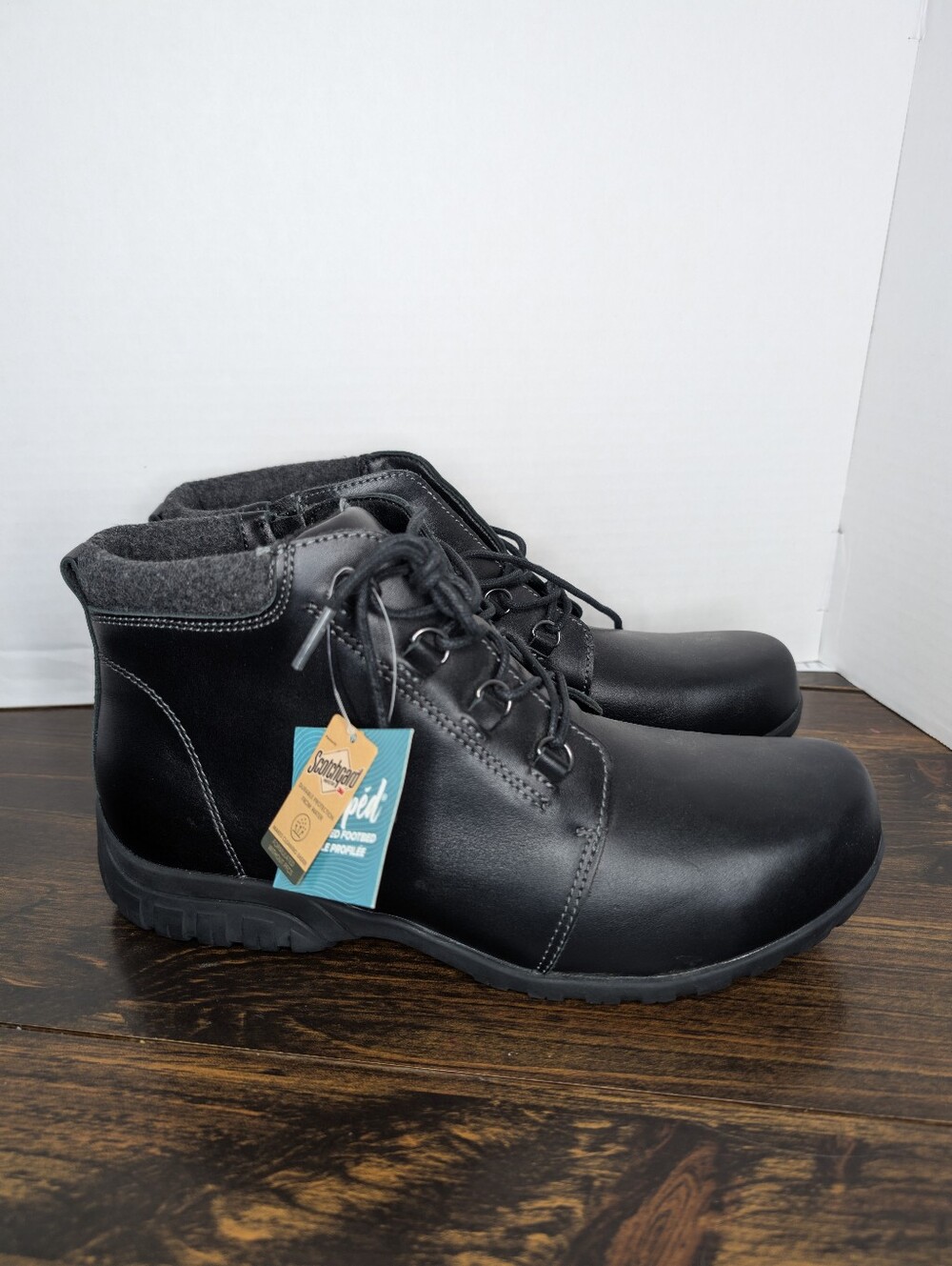 Propet Womens Delaney Black Leather Lace-Up Bootie Ankle Boots Shoes NWT 11